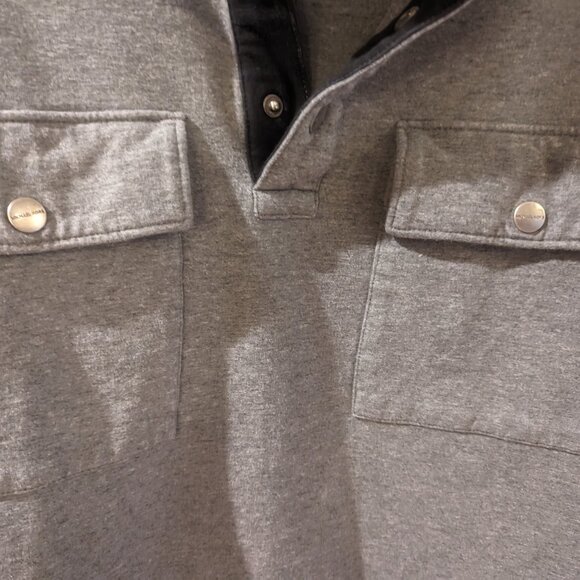 Men's Michael Kors XXL Gray Quarter-Snap Long Sleeve - Picture 5 of 6